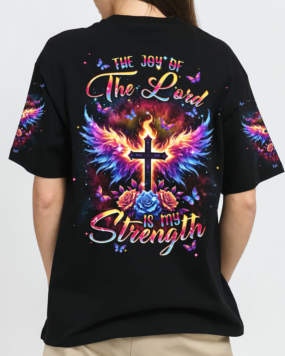 The Joy Of The Lord Cross Wings Women's All Over Print Shirt - Tlnt1206241, easychoo.com