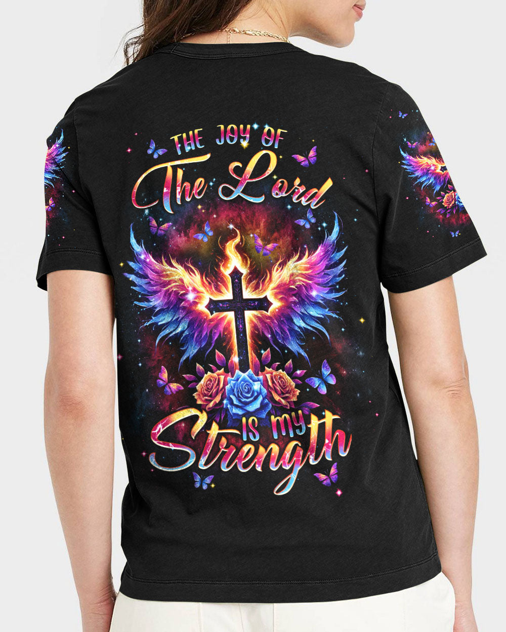 The Joy Of The Lord Cross Wings Women's All Over Print Shirt - Tlnt1206241, easychoo.com