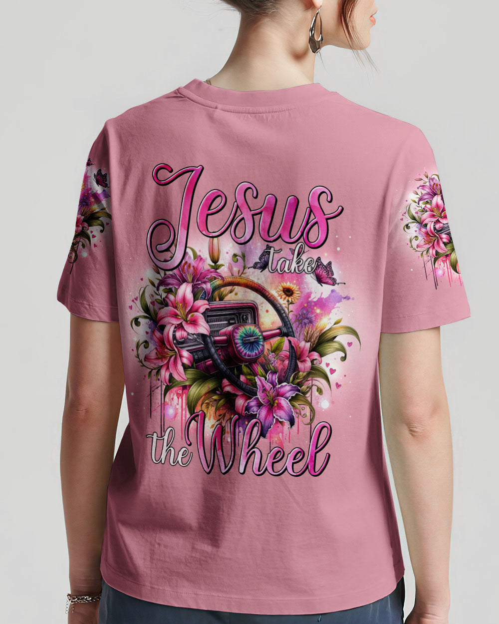 Jesus Take The Wheel Women's All Over Print Shirt - Tytm0905244, easychoo.com