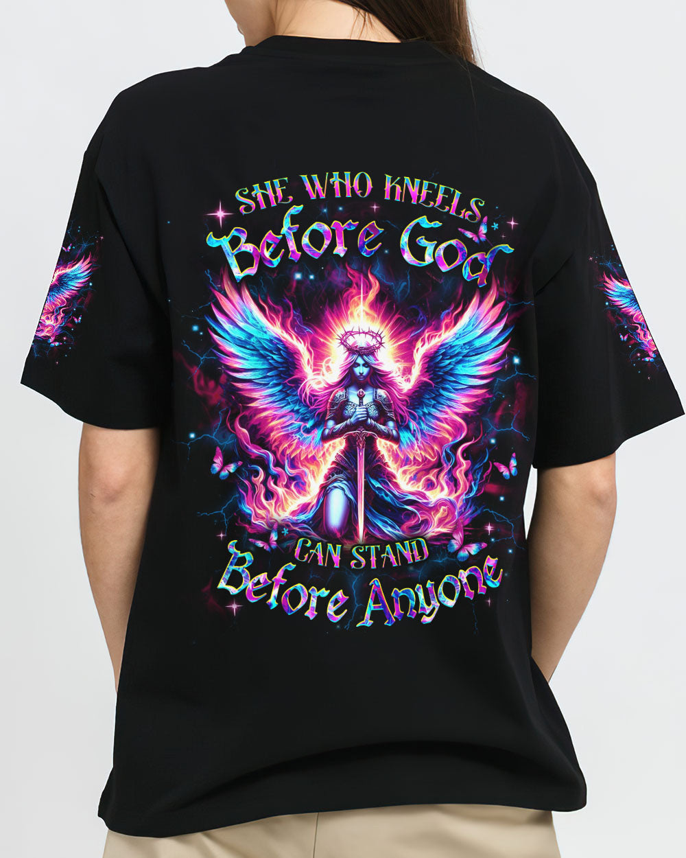 She Who Kneels Before God Women's All Over Print Shirt - Yhdu1005244, easychoo.com