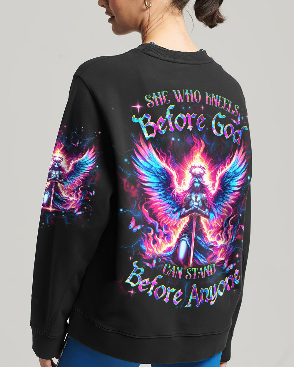 She Who Kneels Before God Women's All Over Print Shirt - Yhdu1005244, easychoo.com