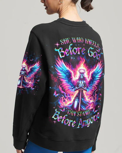 She Who Kneels Before God Women's All Over Print Shirt - Yhdu1005244, easychoo.com