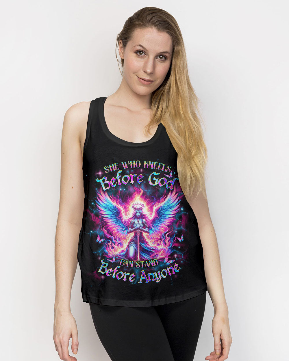 She Who Kneels Before God Women's All Over Print Shirt - Yhdu1005244, easychoo.com