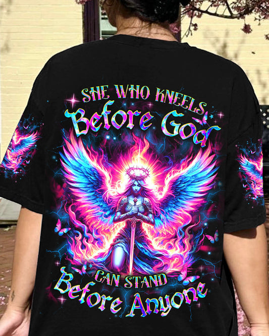 She Who Kneels Before God Women's All Over Print Shirt - Yhdu1005244, easychoo.com
