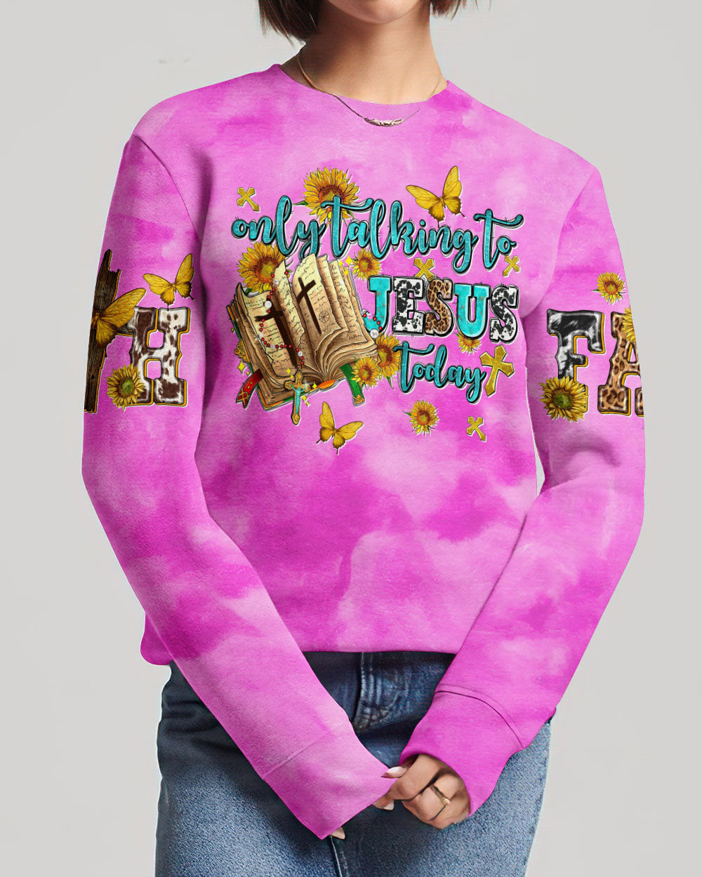 Only Talking To Jesus Today Women's All Over Print Shirt - Tltw1007234, easychoo.com