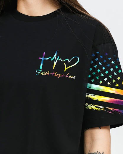 I Can Do All Things Through Christ Half Wings Colorful Women's All Over Print Shirt - Tlty2506234, easychoo.com