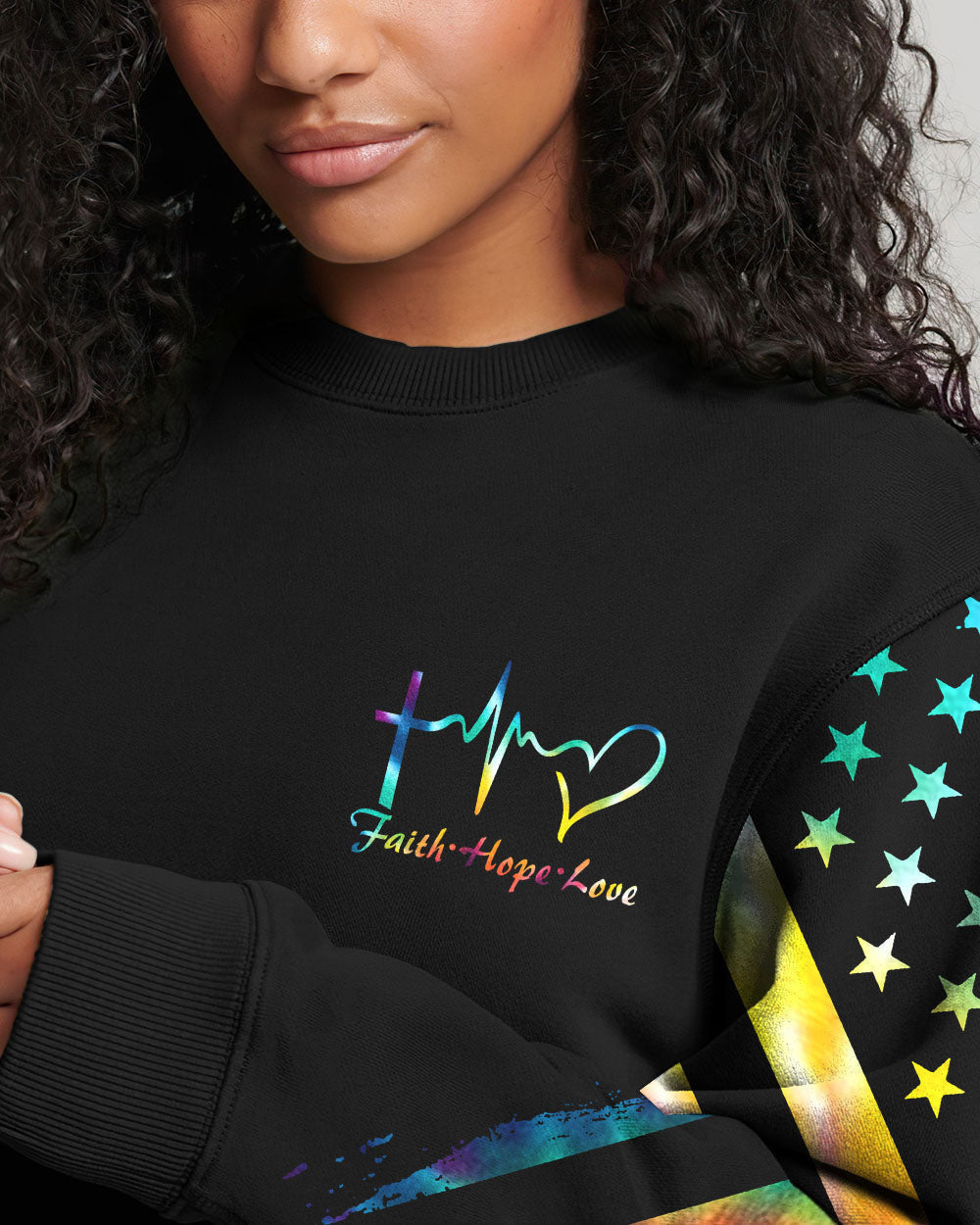 I Can Do All Things Through Christ Half Wings Colorful Women's All Over Print Shirt - Tlty2506234, easychoo.com