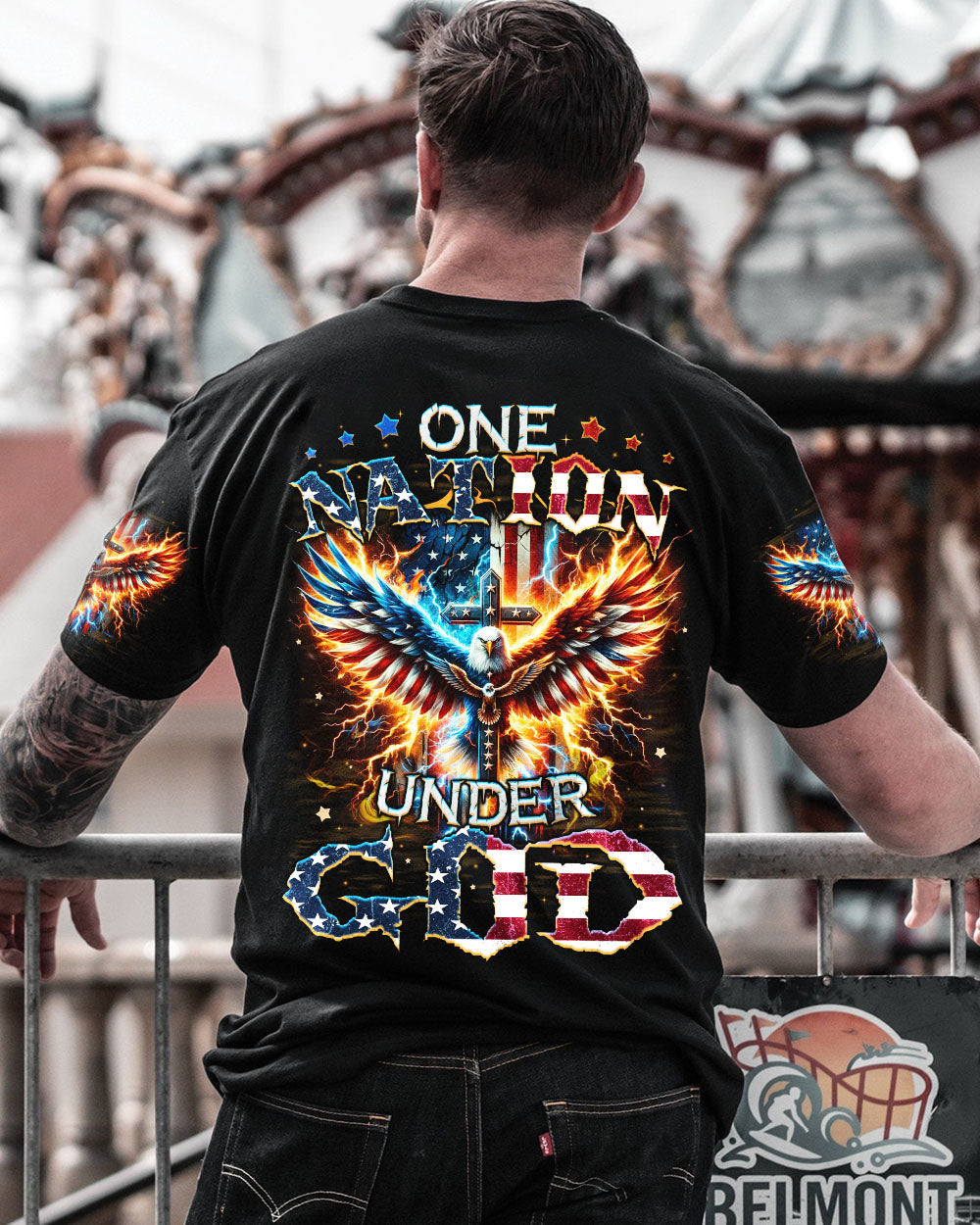 One Nation Under God Men's All Over Print Shirt - Tyqy1106245, easychoo.com