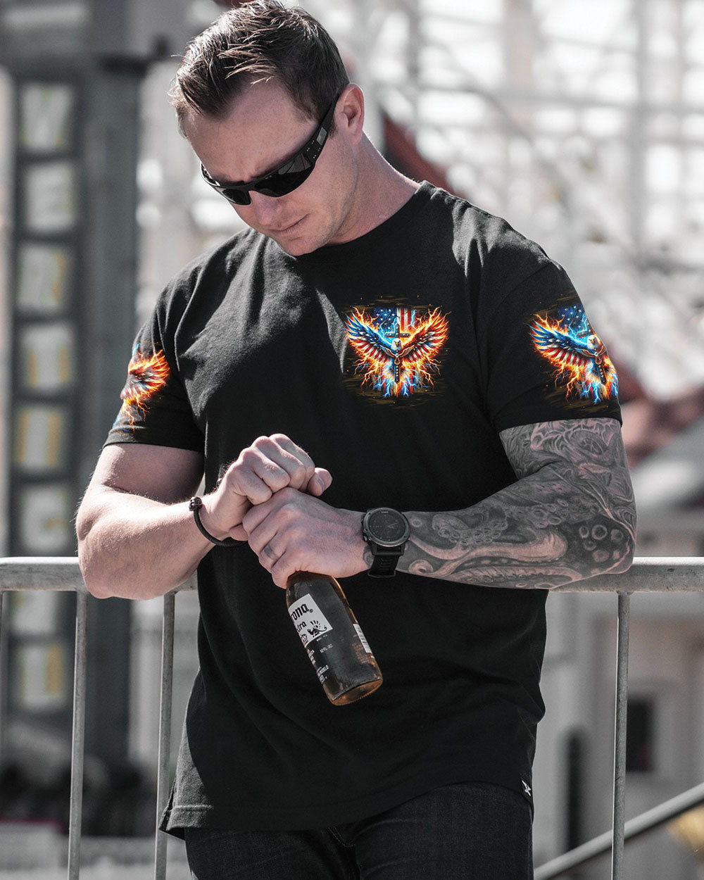 One Nation Under God Men's All Over Print Shirt - Tyqy1106245, easychoo.com