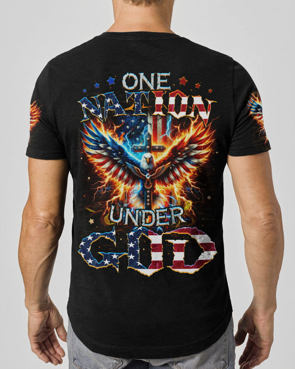 One Nation Under God Men's All Over Print Shirt - Tyqy1106245, easychoo.com