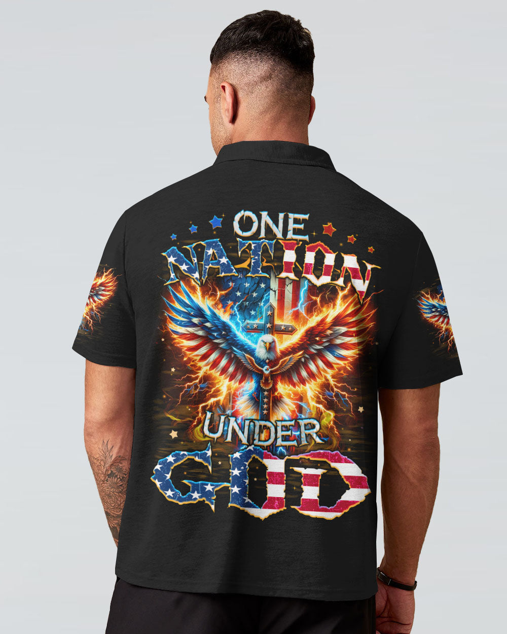 One Nation Under God Men's All Over Print Shirt - Tyqy1106245, easychoo.com