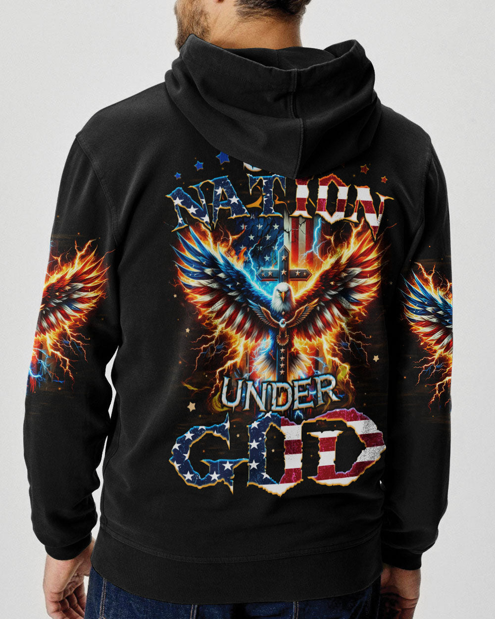 One Nation Under God Men's All Over Print Shirt - Tyqy1106245, easychoo.com