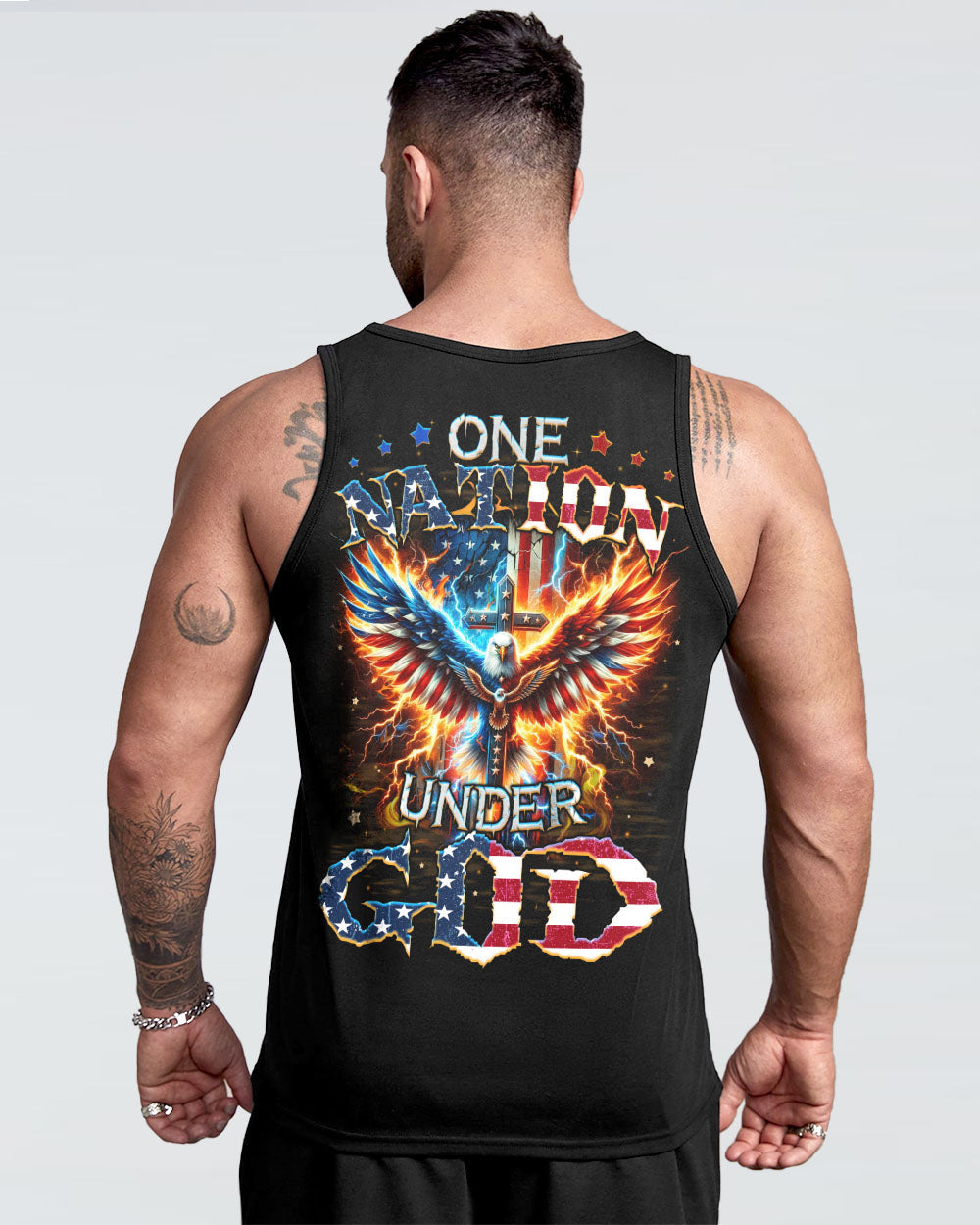One Nation Under God Men's All Over Print Shirt - Tyqy1106245, easychoo.com