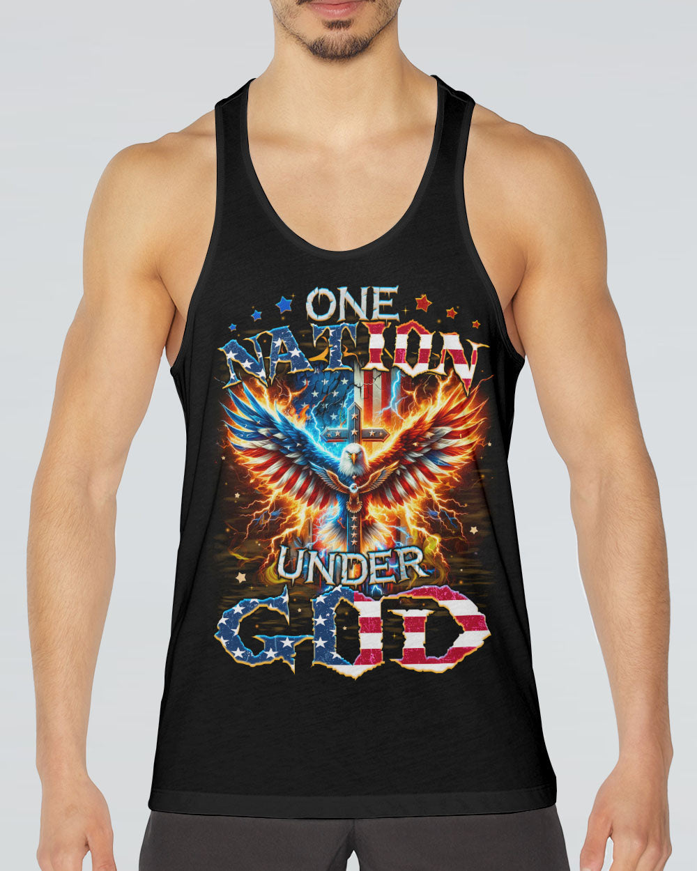 One Nation Under God Men's All Over Print Shirt - Tyqy1106245, easychoo.com