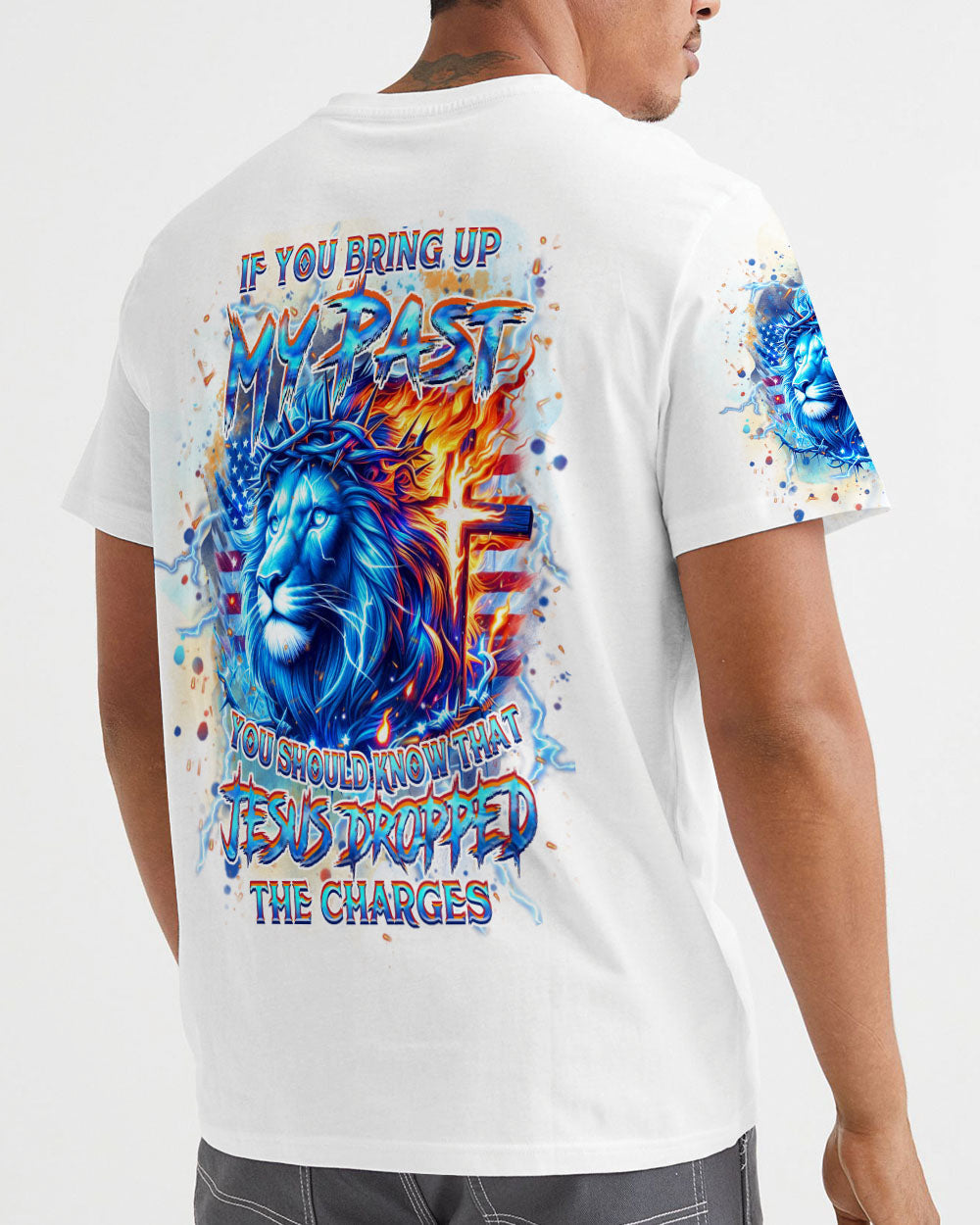Jesus Dropped The Charges Lion Men's All Over Print Shirt - Yhhn2805244, easychoo.com