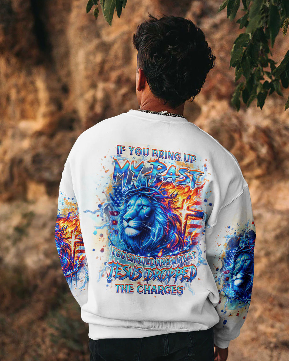Jesus Dropped The Charges Lion Men's All Over Print Shirt - Yhhn2805244, easychoo.com