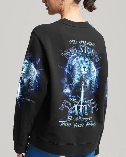 No Matter The Storm Warrior Women's All Over Print Shirt - Tltw1005245, easychoo.com