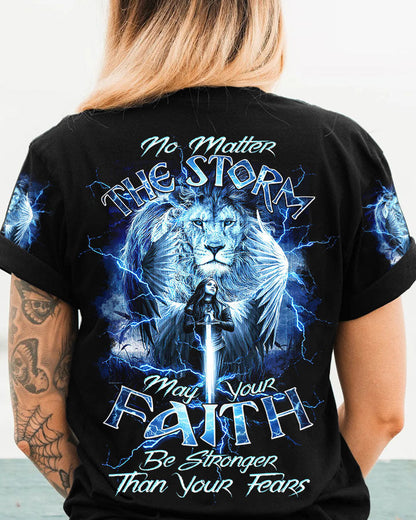 No Matter The Storm Warrior Women's All Over Print Shirt - Tltw1005245, easychoo.com