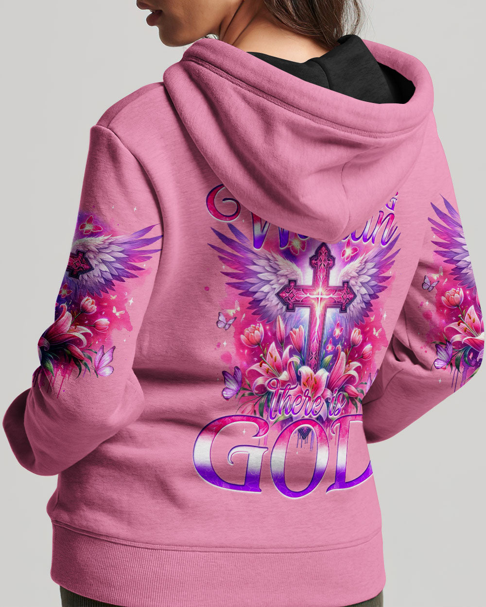 Behind Every Strong Woman There Is God Women's All Over Print Shirt - Tyqy1106241, easychoo.com