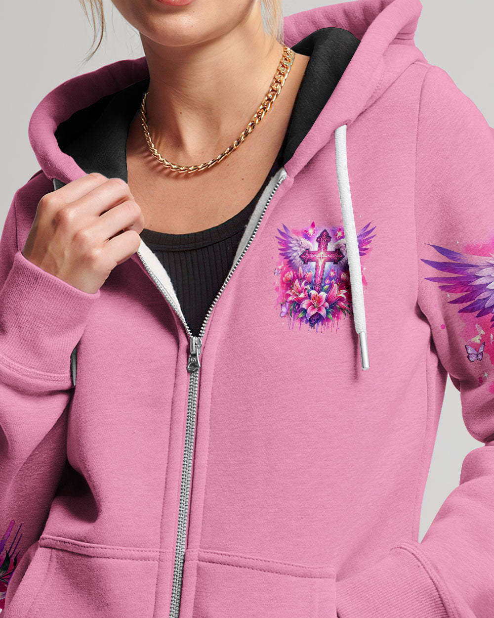 Behind Every Strong Woman There Is God Women's All Over Print Shirt - Tyqy1106241, easychoo.com