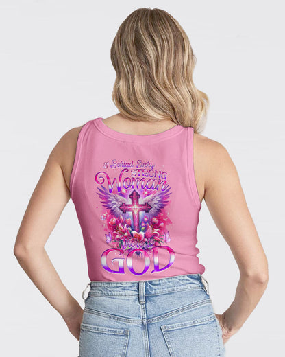 Behind Every Strong Woman There Is God Women's All Over Print Shirt - Tyqy1106241, easychoo.com