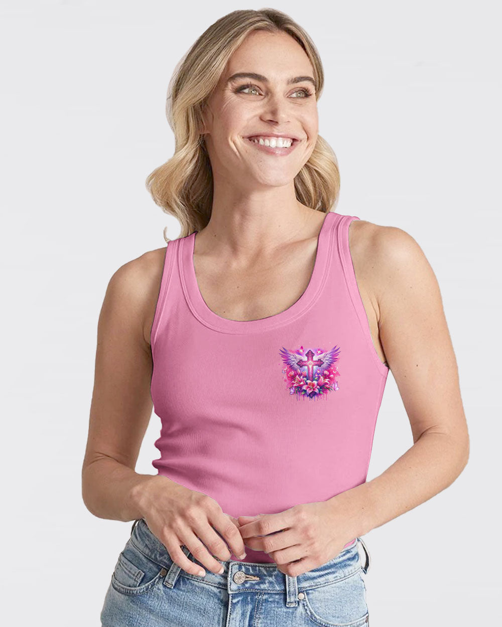 Behind Every Strong Woman There Is God Women's All Over Print Shirt - Tyqy1106241, easychoo.com