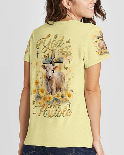 With God All Things Are Possible Women's All Over Print Shirt - Yhhg0910232, easychoo.com