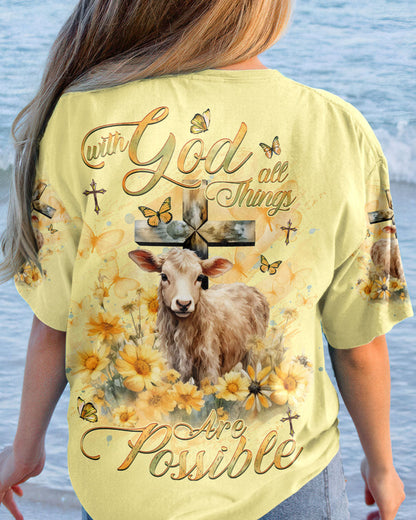 With God All Things Are Possible Women's All Over Print Shirt - Yhhg0910232, easychoo.com