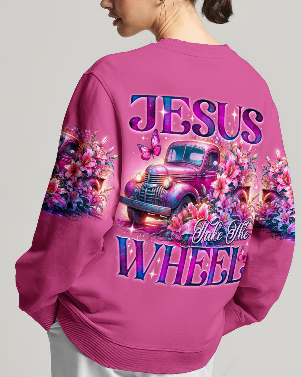 Jesus Take The Wheel Lilies Women's All Over Print Shirt - Ty0605242, easychoo.com