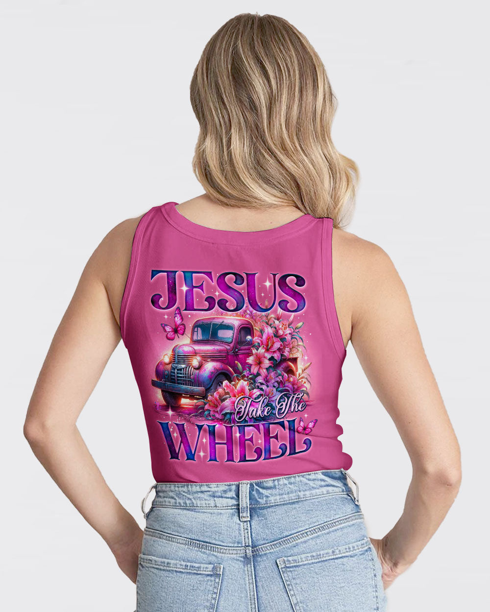 Jesus Take The Wheel Lilies Women's All Over Print Shirt - Ty0605242, easychoo.com