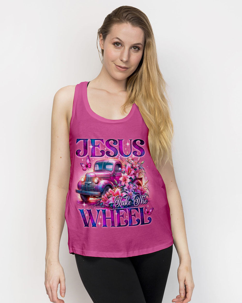 Jesus Take The Wheel Lilies Women's All Over Print Shirt - Ty0605242, easychoo.com