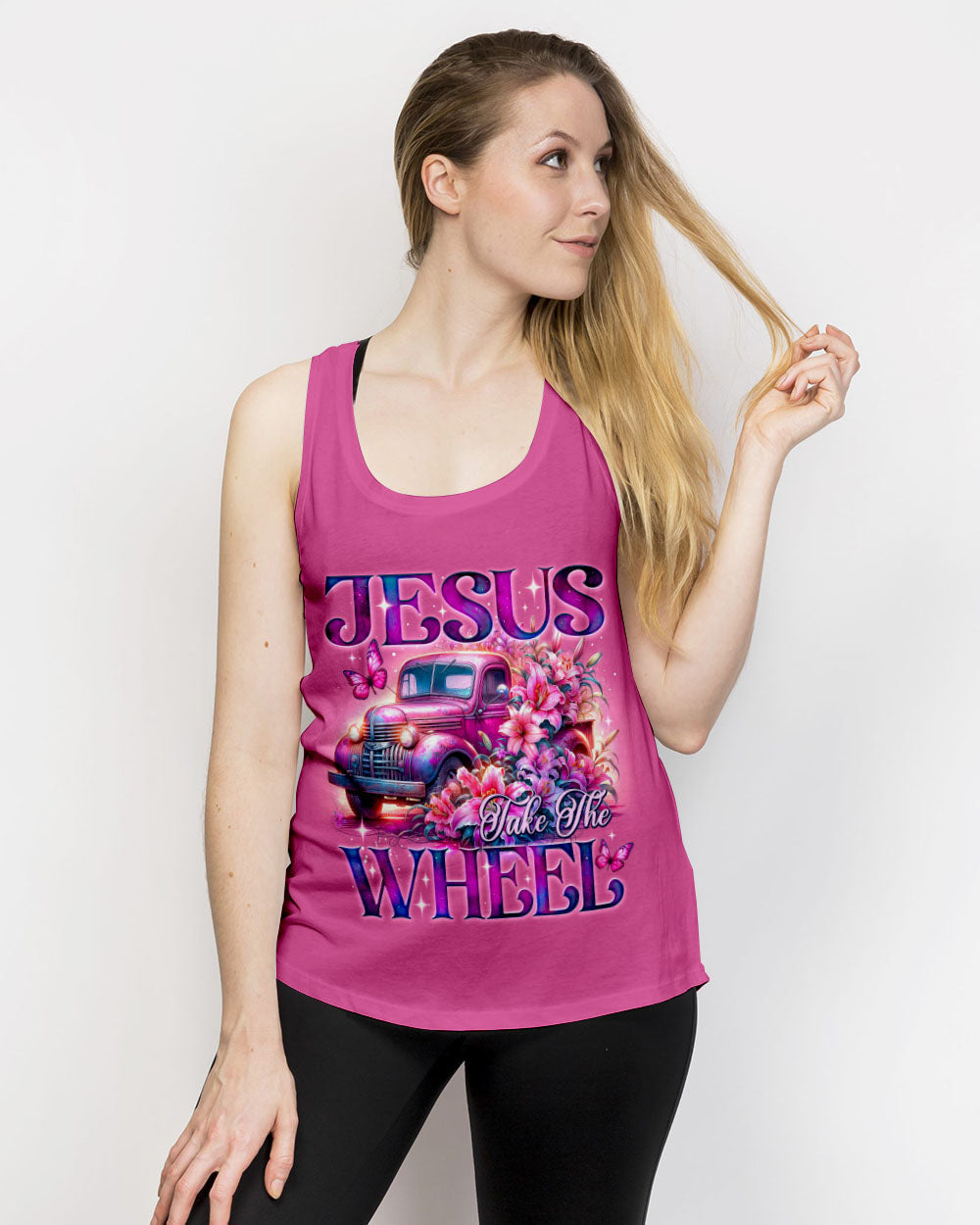 Jesus Take The Wheel Lilies Women's All Over Print Shirt - Ty0605242, easychoo.com