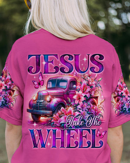 Jesus Take The Wheel Lilies Women's All Over Print Shirt - Ty0605242, easychoo.com