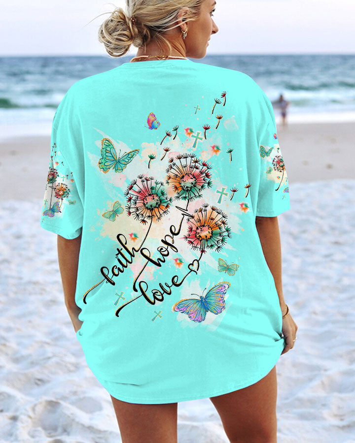 Faith Hope Love Women's All Over Print Shirt - Tltw1409235, easychoo.com