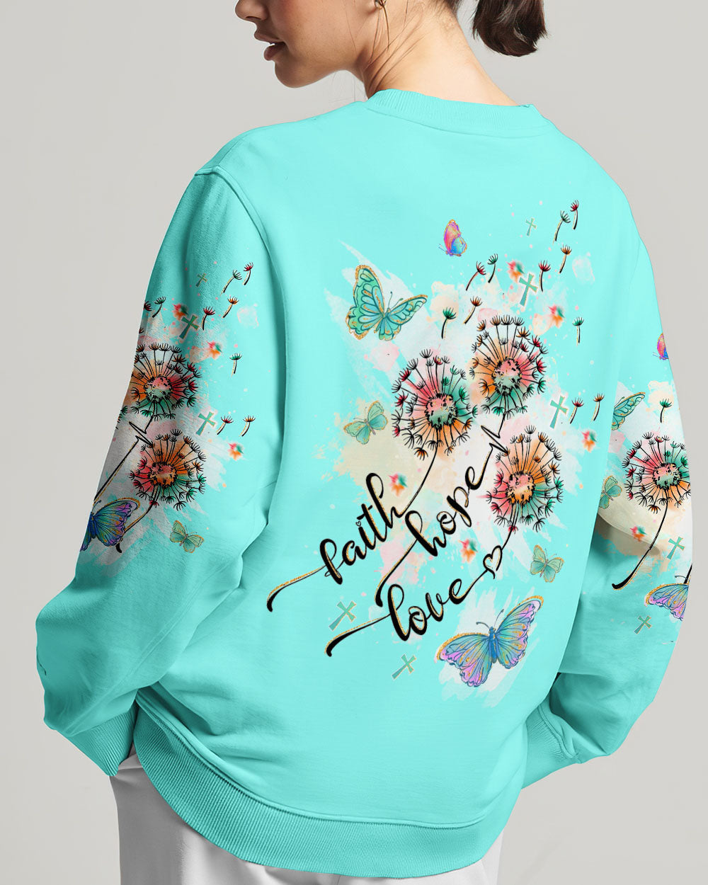 Faith Hope Love Women's All Over Print Shirt - Tltw1409235, easychoo.com