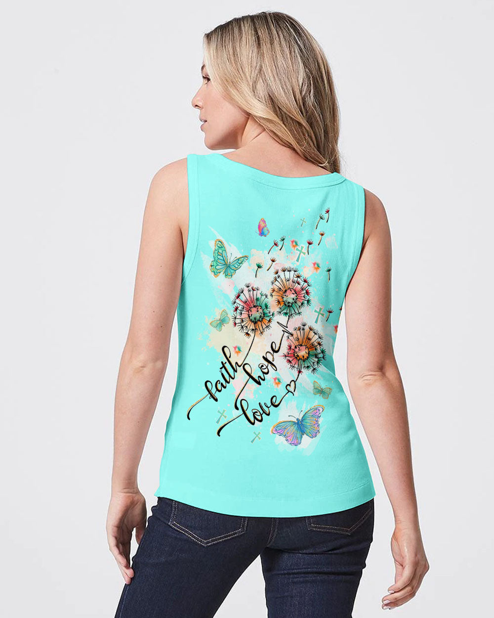Faith Hope Love Women's All Over Print Shirt - Tltw1409235, easychoo.com