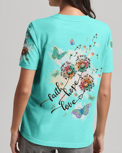 Faith Hope Love Women's All Over Print Shirt - Tltw1409235, easychoo.com