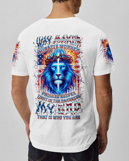 Way Maker Miracle Worker Cross Lion Men's All Over Print Shirt - Yhln0306244, easychoo.com