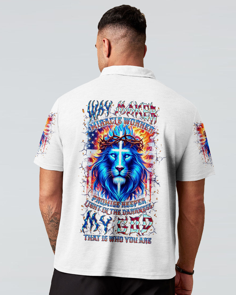 Way Maker Miracle Worker Cross Lion Men's All Over Print Shirt - Yhln0306244, easychoo.com