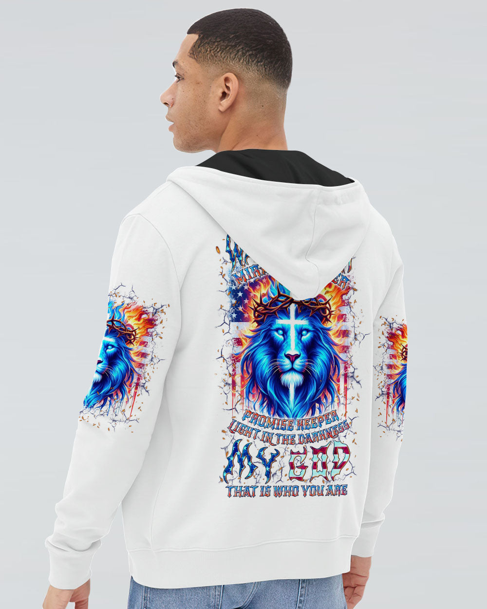 Way Maker Miracle Worker Cross Lion Men's All Over Print Shirt - Yhln0306244, easychoo.com