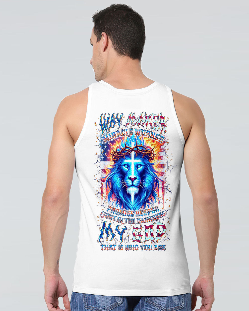 Way Maker Miracle Worker Cross Lion Men's All Over Print Shirt - Yhln0306244, easychoo.com