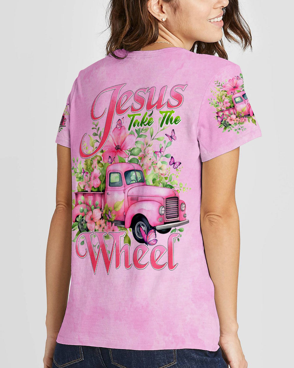 Jesus Take The Wheel Women's All Over Print Shirt - Tyhi0605241, easychoo.com