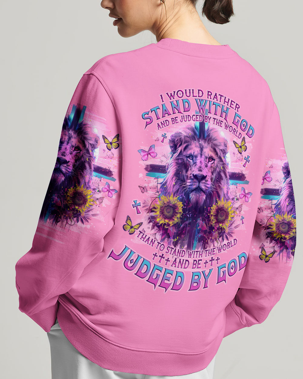 I Would Rather Stand With God Lion Women's All Over Print Shirt - Tlno1304244, easychoo.com
