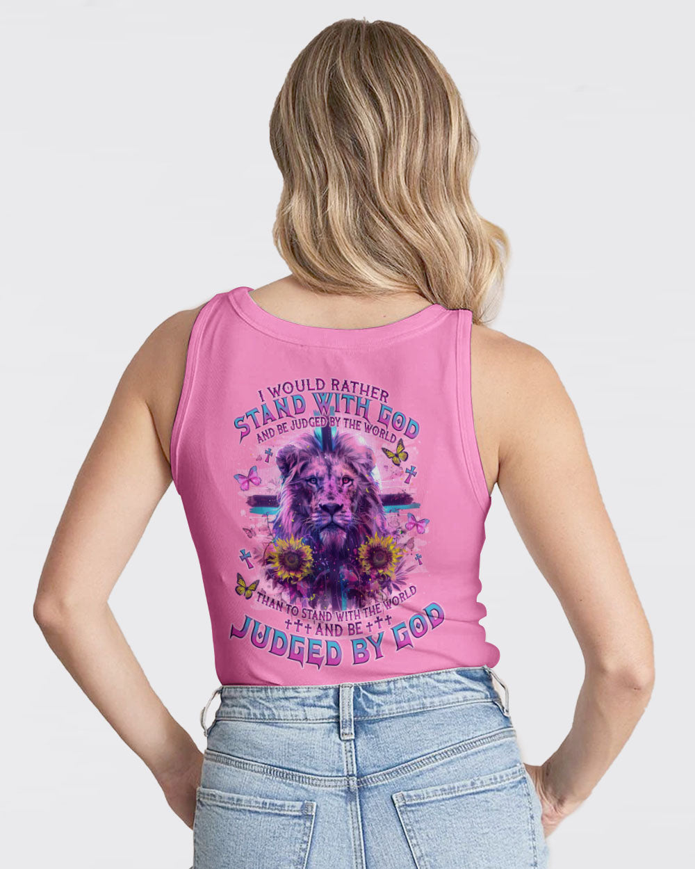 I Would Rather Stand With God Lion Women's All Over Print Shirt - Tlno1304244, easychoo.com