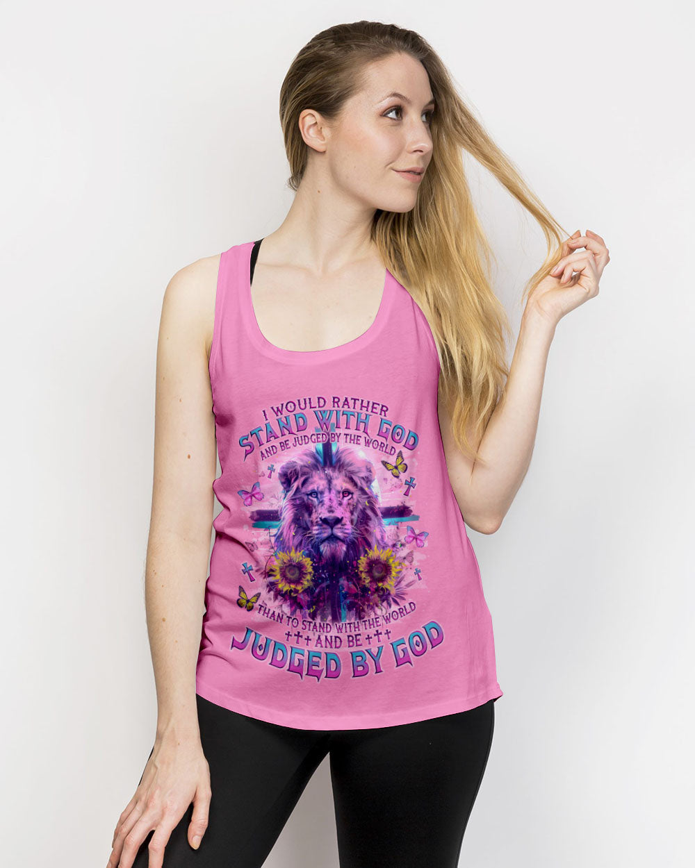 I Would Rather Stand With God Lion Women's All Over Print Shirt - Tlno1304244, easychoo.com