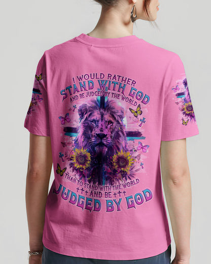 I Would Rather Stand With God Lion Women's All Over Print Shirt - Tlno1304244, easychoo.com