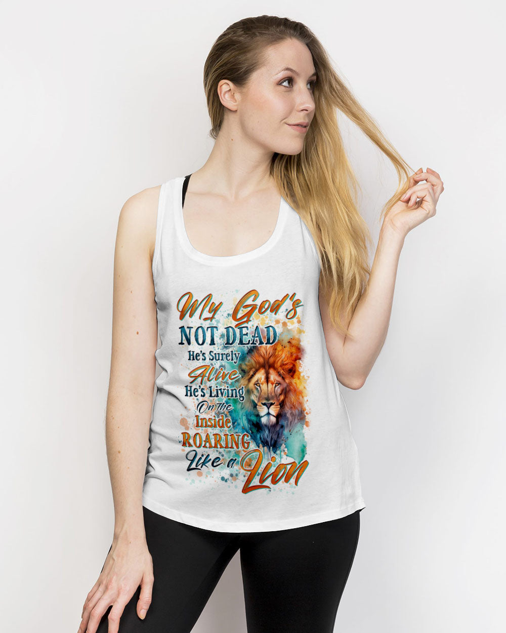 My God's Not Dead Lion Women's All Over Print Shirt - Tytd2504244, easychoo.com
