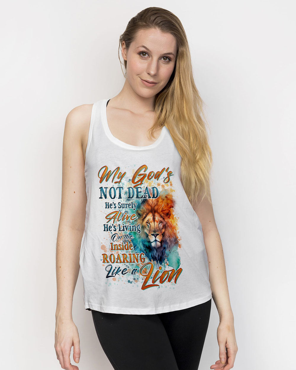 My God's Not Dead Lion Women's All Over Print Shirt - Tytd2504244, easychoo.com