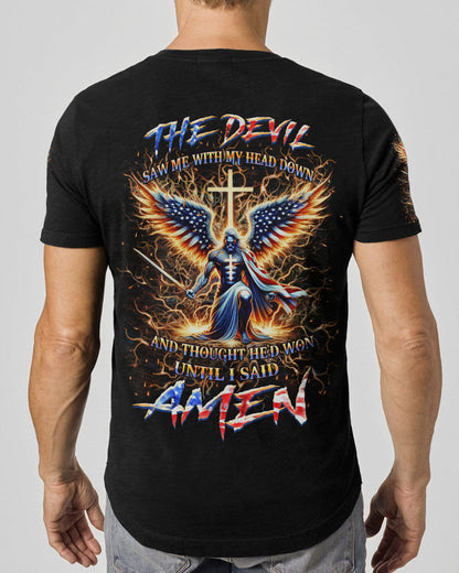 The Devil Caught Me With My Head Down Men's All Over Print Shirt - Yhhn0305243, easychoo.com