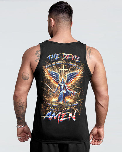 The Devil Caught Me With My Head Down Men's All Over Print Shirt - Yhhn0305243, easychoo.com
